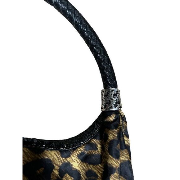 Brighton Jillian Leopard Print Soft Hobo Purse with Matching Eyeglass Case - Picture 6 of 11